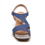 Emmanuelle sandaal blauw glitter 23609